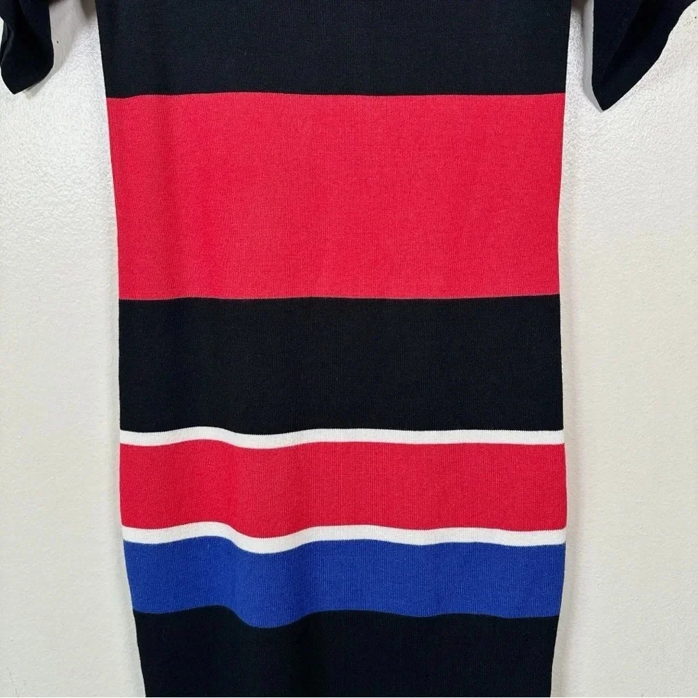 Banana Republic Womens Size Small Knit Color Block Short Sleeve Sweater Dress